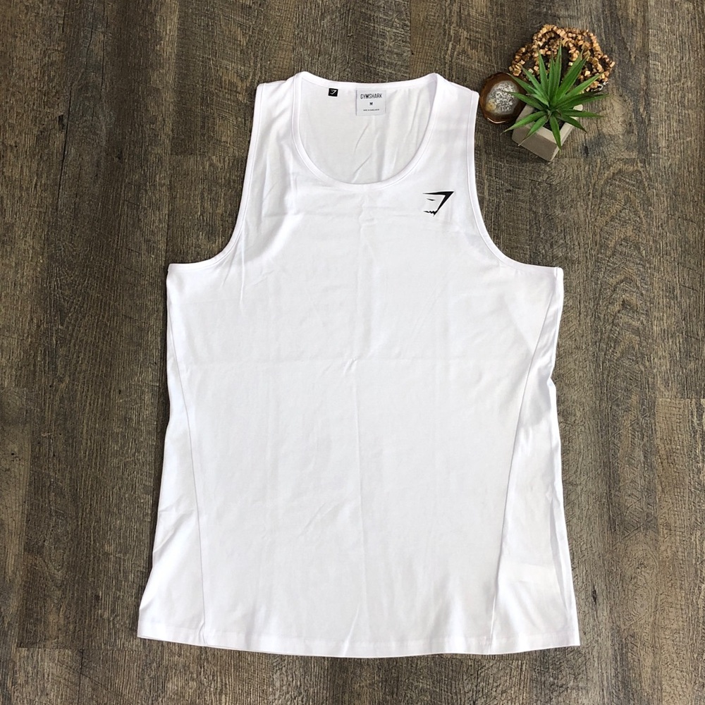 Gymshark Men's White‎ Tank Top